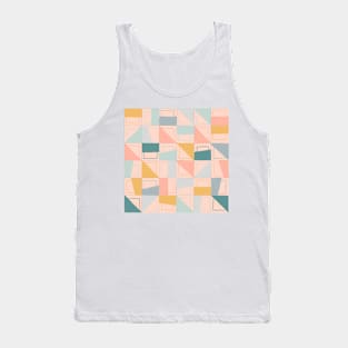 Pink Grid Tank Top